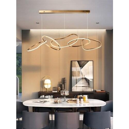 Simple modern light luxury chandelier creative restaurant bar living room minimalist Nordic style personality design art lamps