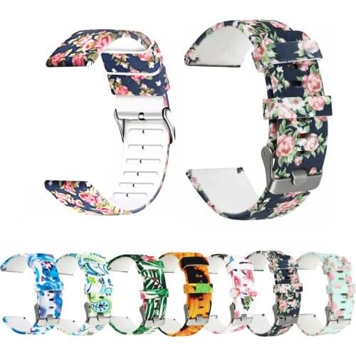 Wtachbands For Apple Watch Band 38mm 42mm Floral Flower Sport Silicone Bracelet Men Women Wrist Band For iWatch Series 5 4 3 2 1