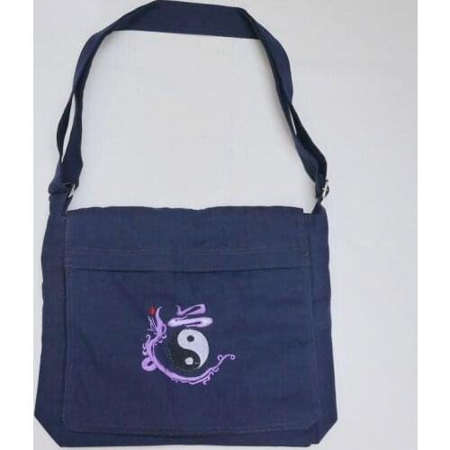 Taoism Taoist canvas embroidery bags TAI CHI martial arts FITNESS canvas high quality BLUE