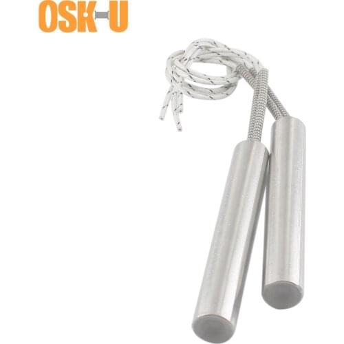 2PCS 20mm Tube Diameter Cartridge Heater Element Stainless Steel Tubular Heating Element for Printing Machinery 250/400W