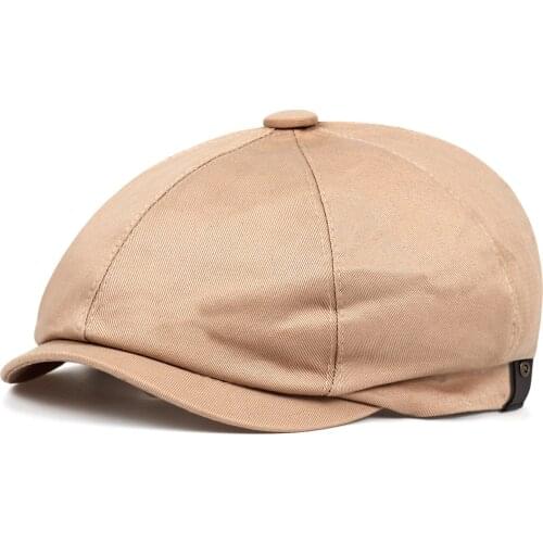 High quality newboy hat solid color beret hats autumn and winter outdoor warm hat couple universal cap sports and leisure cap