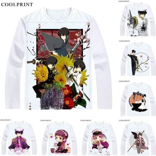 Coolprint Japan G8 Honda Kiku Asian T Shirt Axis Powers Hetalia Men T-shirt Casual Vintage TShirt Printed Long Sleeve Shirts