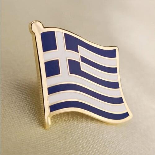 Soft Enamel Greece Flag Lapel Pins