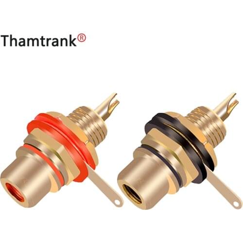 10pcs/lot RCA Connector Gold Plated Female Jack Socket Solder Wire Connector RCA Panel Mount Chassis Wholesales