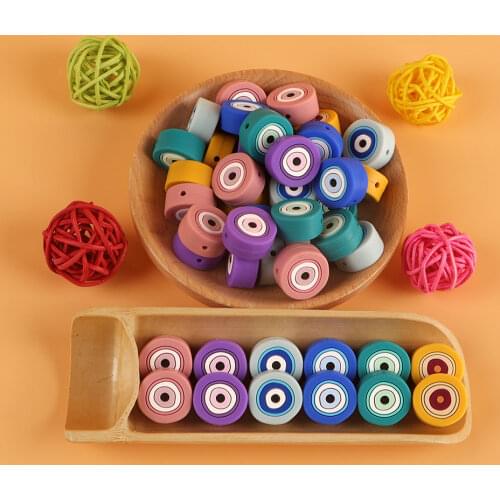 Kovic 10 Pcs Silicone Bead Teething Ring Food Grade Baby Teeth Care Soothing Toy Healthy BPA-Free Moore Bracelet