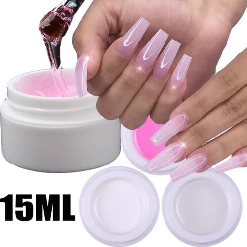 15Ml Nail Art Phototherapy Glue Acrylic Powder Liquid Nail Art UV Gel Nail Extension Gel 3D Tip Nail Tools Nail Art Accessories
