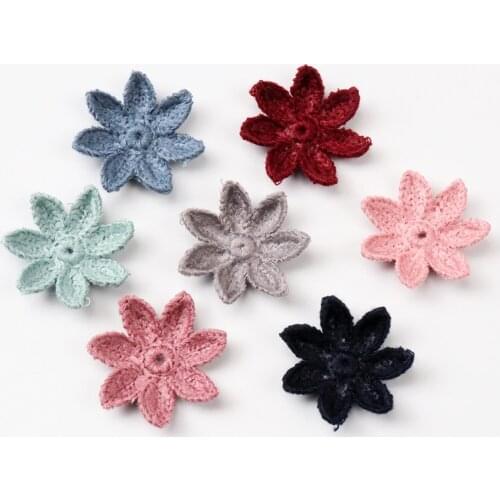 20pcs Mix Flower Lace Applique Trim Embroidered Lace Ribbon For Garment Accessories Decoration Sew 35mm MZ11X