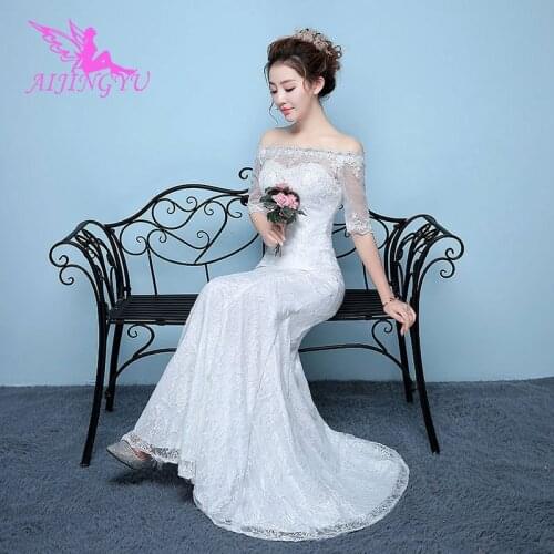 AIJINGYU plus size bridal dresses 2021 guest wedding dress WK770