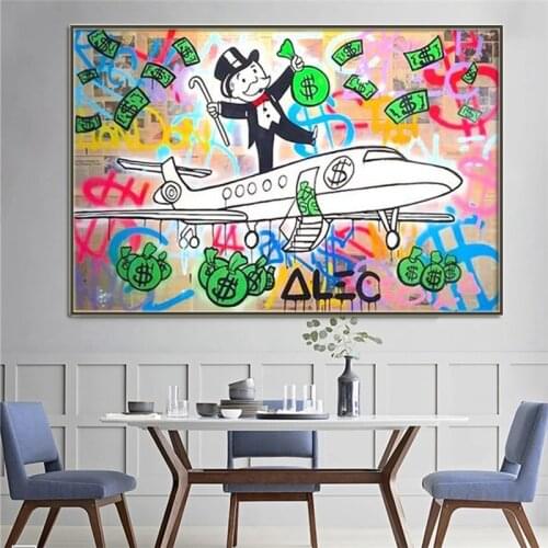 Alec Monopolies PJ Fly HD Wall Art Canvas Poster And Print Canvas Painting Decorative Picture For Office Living Room Home Decor
