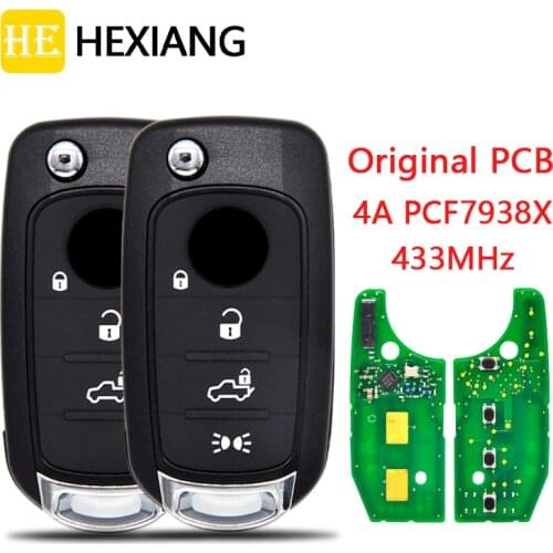 HE Xiang Car Remote Control Key For Fiat 500X Tipo Egea 2016 2017 2018 Replace Smart Key With 433.92FSK 4A Chip Original PCB