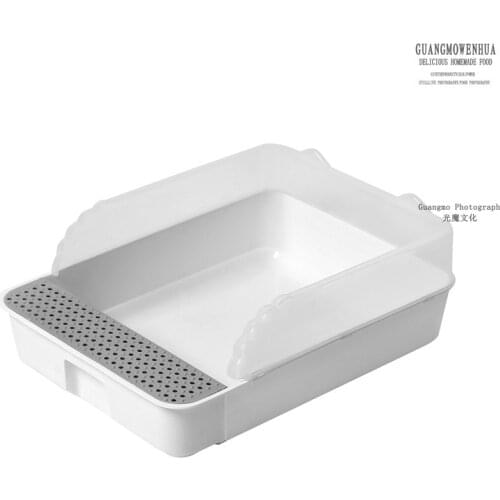 Litter box large super large semi-enclosed cat toilet odor and anti-sand small kitty poop box kitty supplies