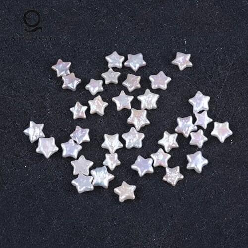 Natural Cultured Five-pointed Star Shape Loose Freshwater Pearls Beads