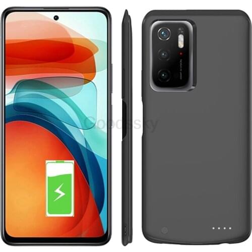 Battery Charger Cases For Xiaomi Poco M3 Pro Power bank Portable Silm Silicone Shockproof External Battery Charging Cover 4G 5G