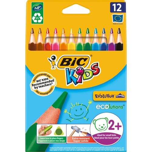 SERESSTORE Bic Kids Evolution Triangle Jumbo Color Pencil Box of 12