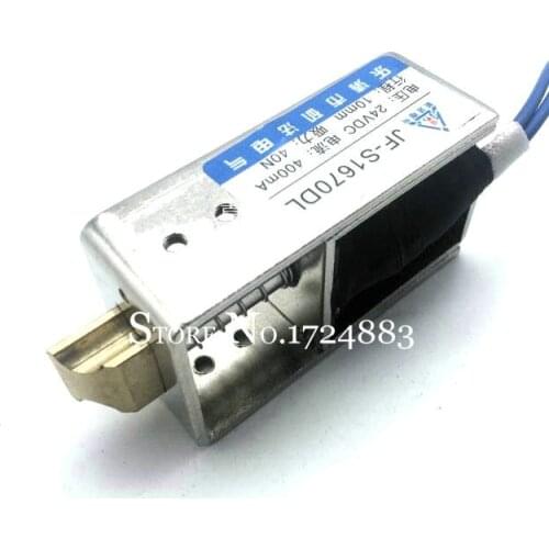 Lock Type Linear Solenoid Electromagnet JF-S1670DL DC 12V 24V magnet Force 40N for Safe box door travel 10mm