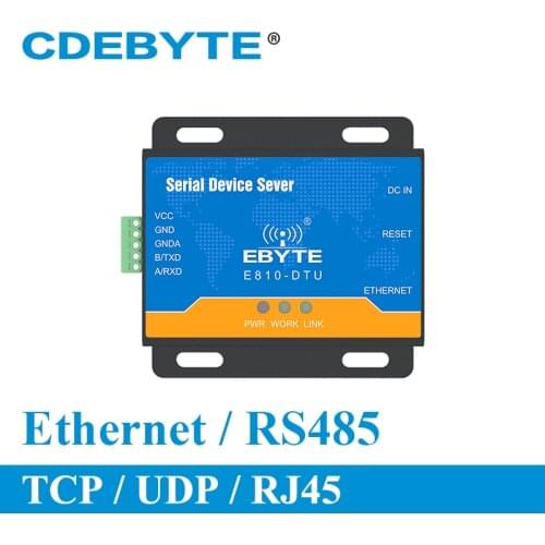 Ethernet RJ45 to RS485 Serial Port Server CDEBYTE Iot Wireless Transceiver TCP IP Data Transmitter and Receiver E810-DTU(RS485)