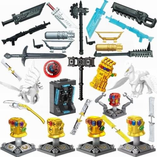 Superheroes Movies Figures Building Blocks Weapons Accessories Parts Super Heroes Movies Toys For Children Figure Block Toy Kits