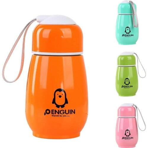 300ml Stainless Steel Penguin Design Insulated Vacuum Water Cup Leakproof Bottle