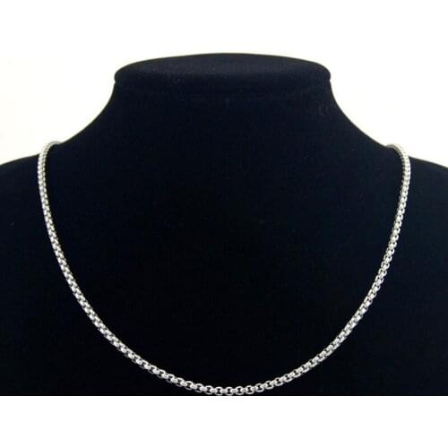 3/4/5mm Stainless Steel Square Rolo Link Chain Silver Color Box Necklace Fadeless Bulk DIY JEWELRY High Quality Wholesale 10pcs