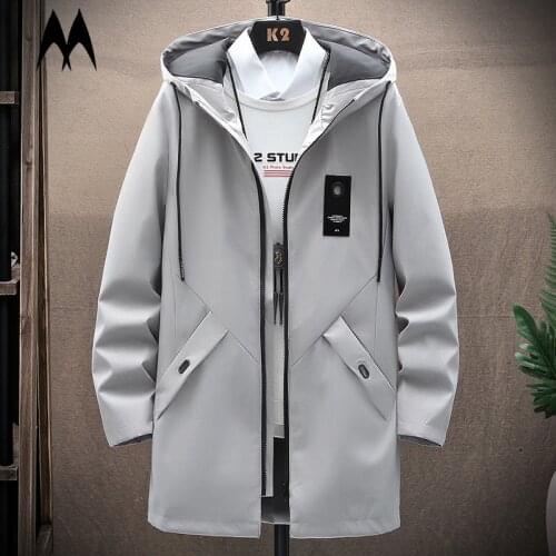 Manluodanni Men's Hooded Trench Coats