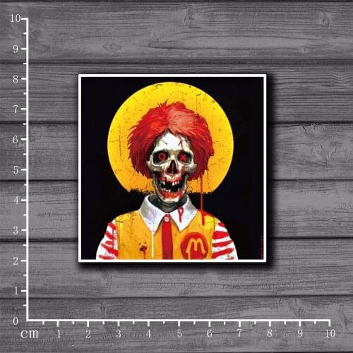 Zombie Clown PVC Glossy Laptop Notebook Skin Stationery Stickers Snowboard Luggag Decal For kid Toy Suitcase Stickers[single]