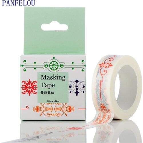 PANFELOU 1.5CMx10M pattern cartoon Stickers border masking adhesive line paper washi tape DIY Scrapbooking Hand account