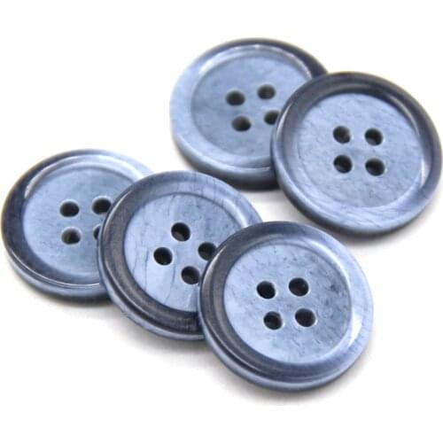 15mm 20mm Blue Gradient Resin Suit Buttons For Clothing Men Coat Jacket Garment Decorative Handamde Sewing Accessories Wholesale