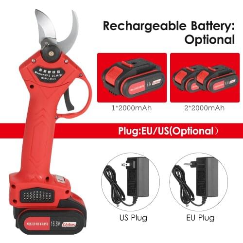 16.8V Cordless Electric Pruning Shears Pruner Garden Branch Trimming and Pruning Cutters with 2000mAh Rechargeable Battery