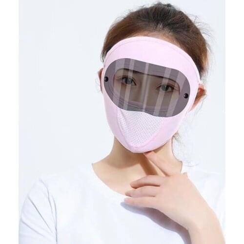 Ice Silk Full Face Protection Headgear Dust-Proof Anti-Fog Winter Warm Short Full Face Protection Masks Windproof Goggles