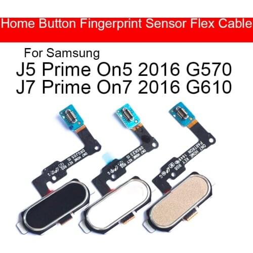 Home Button Flex Cable For Samsung Galaxy J5 J7 Prime G570 G5700 G610 G6100 Menu Key Return Recognition Sensor Flex Cable