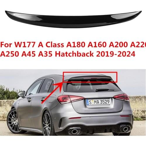 For Mercedes Benz W177 2019 2020 2021-2024 A180 A160 A200 A220 A250 A45 A35 Hatchback ABS Rear Roof Spoiler Tail Wing Lip Cover