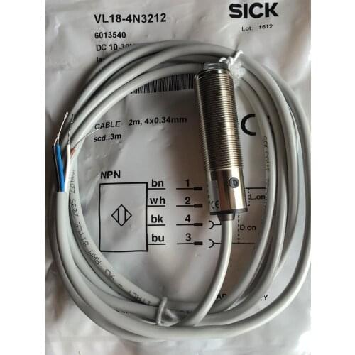 100% New Original SICK mirror reflected photoelectric sensor VL18-4N3212 Item No. 6013540