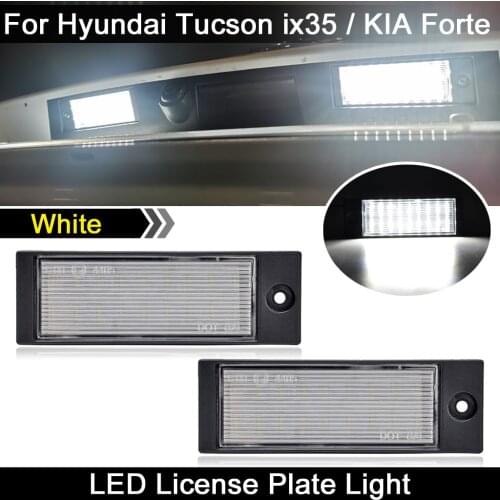 For Hyundai ix35 Tucson Kia Forte Sedan Car Rear white LED license plate light number plate lamp