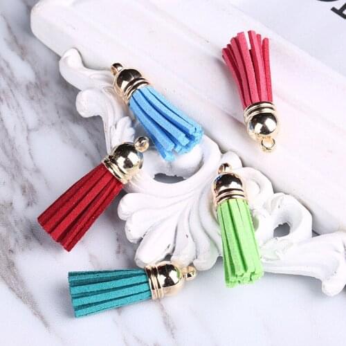 20pcs 4cm Vintage Leather Tassels/Fringe Jewelry Accessories/Jewelry Findings/Earrings Accessories Wholesale