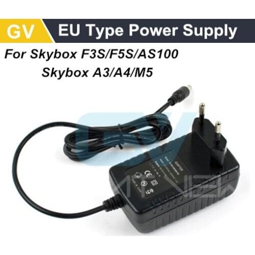 5PCS/Lot Free Post EU Power Supply for Original Skybox M3 Skybox F5 F5S F3S satellite receiver Europe Skybox F5S Power adaptor