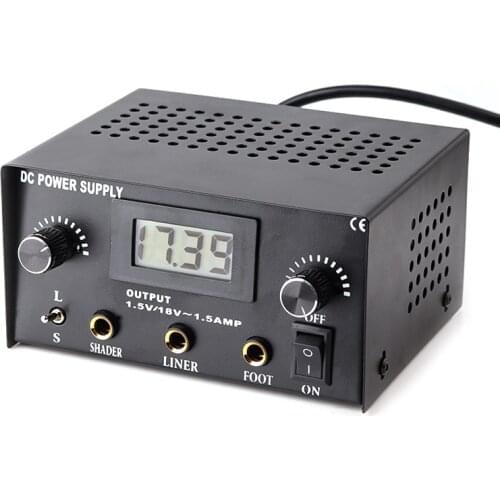 Tattoo Power Supply Shader Liner Permanent Makeup Body Art Dual Digital LCD for Tattoo Machine Gun Foot Pedal Tattoo Supply Tool