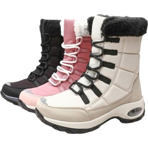 High Quality Waterproof Winter Women Boots Warm Plush Womens Snow Boots Outdoor Non-slip Sneakers Fur Platform Ankle Boots