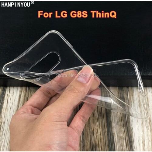 For LG G8S ThinQ 6.21" Slim Crystal Clear Transparent Soft TPU Back Case Protection Skin Camera Protect Cover