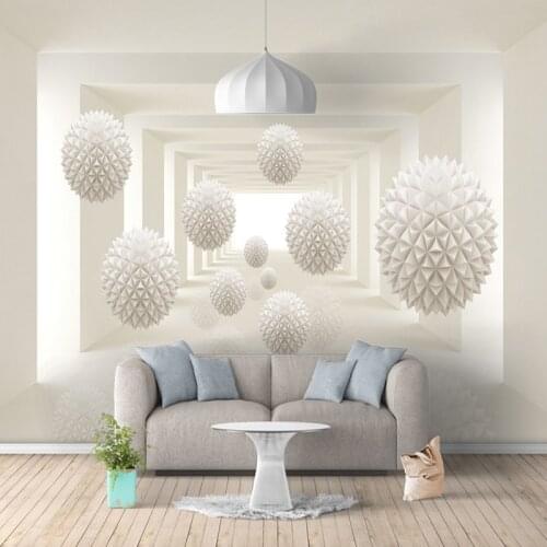 Custom Photo Wallpaper Modern 3D Creative Sphere Space Murals Wall Cloth Living Room Bedroom Home Decor Waterproof Wall Paper 3D
