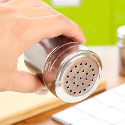 Stainless Steel Pot With Rotating Lid Seasoning Pot Salt And Pepper Shaker Seasoning Pot Kitchen Tool Seasoning Pot Wholesale