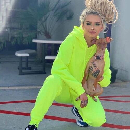 Women Hoodies Pant Clothing Set New Casual 2 Piece Sets Warm Clothes Solid Tracksuit Women Set Top Pants Ladies Suit