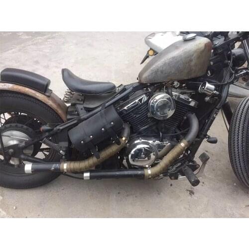 Motorcycle Shortshots Staggered Exhaust Pipe Kit With Removable Muffler Silencer For Kawasaki EN800 VN800 VN400 Vulcan S 800