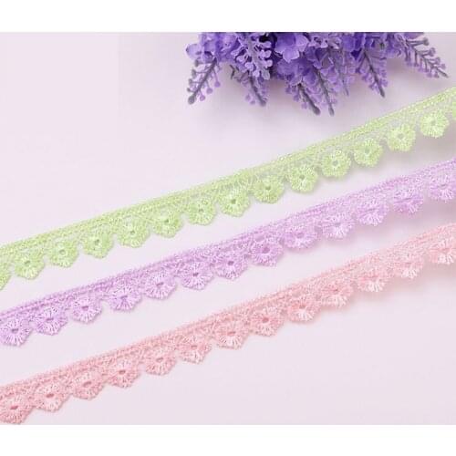 15Yards Lace 1.5cm Width Pattern Flowers Motif Plum Blossom Trim Lace Ribbon Fabric Applique DIY Garment Wedding Floral