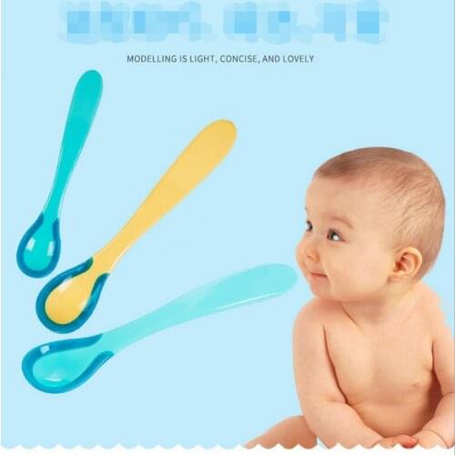 Baby Anti-scald Temperature Sensing Spoon Temperature Heat Sensing Baby Spoon Safety Infant Newborn Feeding Tool Baby Care