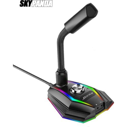 USB Microphone HD Sound Card With Speaker Headset Jack Free Drive Noise Reduction Rotate Receiver For Computer Mobile Phone