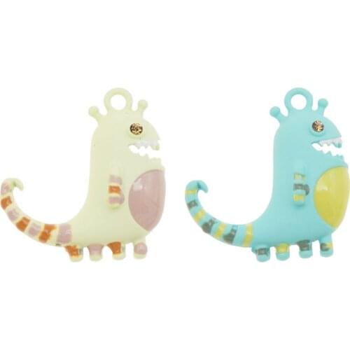 2pcs Cute Enamel Worm Charms Cartoon Funny Alloy Animal Pendants DIY Jewelry Bracelet Making Accessory