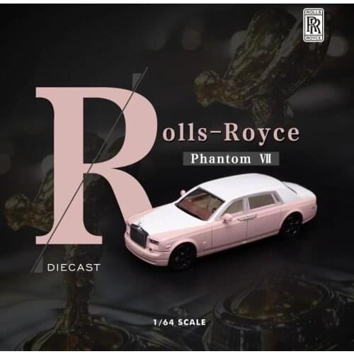 1:64 Rolls Royce Mansory Phantom VII Saloon PinkWhite Diecast Model Car