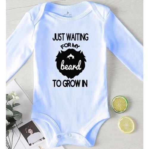 Clothing for Babies Infant Girl Outfit Printing Beard Toddler Rompers Newborn Baby Boy Clothes Autumn Jumpsuit for Babies
