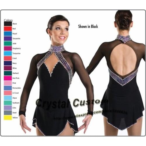 Girls Figure Skating Dresses With Spandex New Brand Vogue Figure Skating Competition Dress Customized DR3006