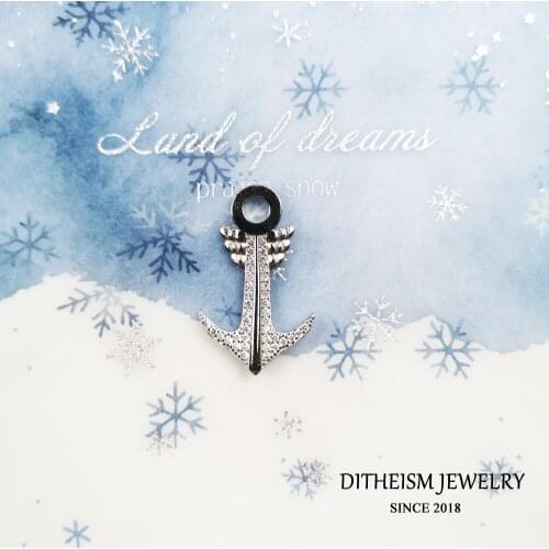 Pendant Anchor With Wings 925 Sterling Silver Fit Necklace 2021 Brand New Jewelry Europe Lucky Bijoux Hopeful Gift For Women